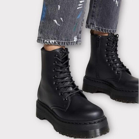Dr. Martens, Vegan Jadon II 8-Eye Platform Boots - Picture 1 of 11
